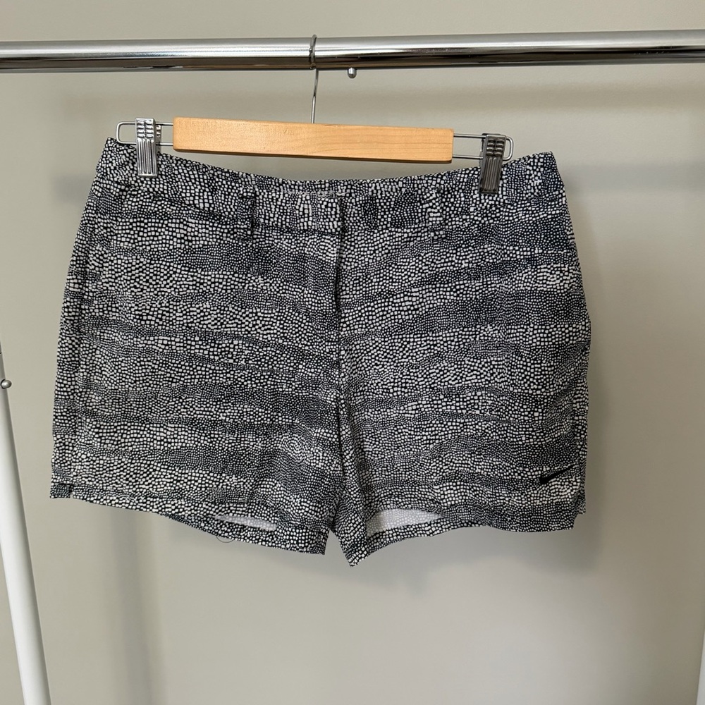 Nike Women's Black and White Athletic Shorts